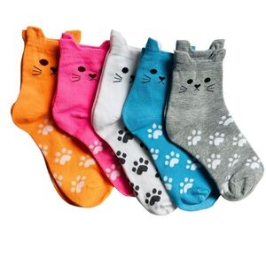 Women's Cat Cute Animal Socks -5 Pairs